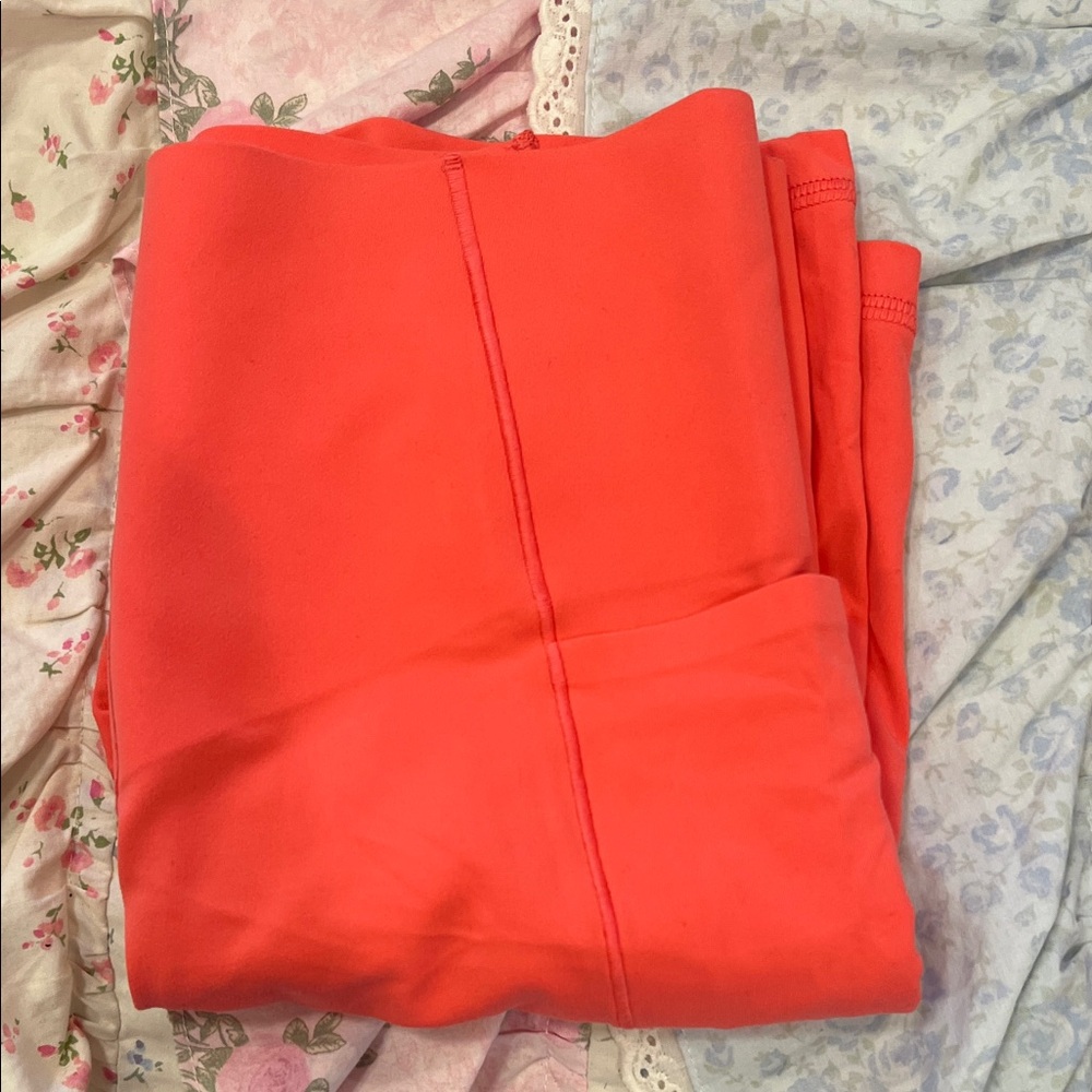 Aerie Women's Bright Coral Bike Shorts - Picture 4 of 5